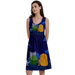 Adventure Time Jake And Finn Night Classic Skater Dress by Sarkoni