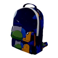 Adventure Time Jake And Finn Night Flap Pocket Backpack (large) by Sarkoni