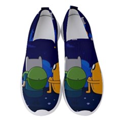 Adventure Time Jake And Finn Night Women s Slip On Sneakers by Sarkoni