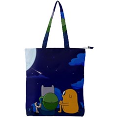 Adventure Time Jake And Finn Night Double Zip Up Tote Bag by Sarkoni