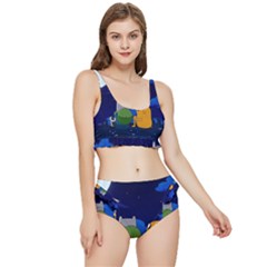 Adventure Time Jake And Finn Night Frilly Bikini Set by Sarkoni