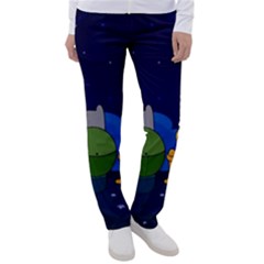 Adventure Time Jake And Finn Night Women s Casual Pants by Sarkoni