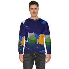 Adventure Time Jake And Finn Night Men s Fleece Sweatshirt by Sarkoni