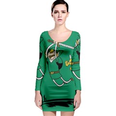 Adventure Time The Legend Of Zelda Long Sleeve Bodycon Dress by Sarkoni