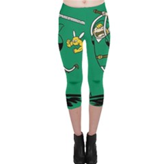 Adventure Time The Legend Of Zelda Capri Leggings  by Sarkoni