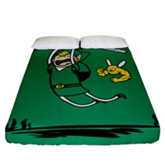 Adventure Time The Legend Of Zelda Fitted Sheet (california King Size) by Sarkoni