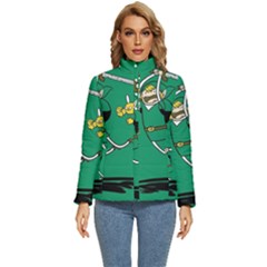 Adventure Time The Legend Of Zelda Women s Puffer Bubble Jacket Coat by Sarkoni