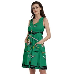 Adventure Time The Legend Of Zelda Sleeveless Dress With Pocket by Sarkoni