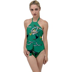 Adventure Time The Legend Of Zelda Go With The Flow One Piece Swimsuit by Sarkoni