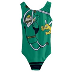 Adventure Time The Legend Of Zelda Kids  Cut-out Back One Piece Swimsuit by Sarkoni