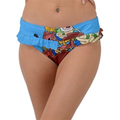 Cartoon Adventure Time Jake And Finn Frill Bikini Bottoms by Sarkoni