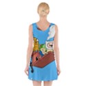 Cartoon Adventure Time Jake And Finn V-Neck Sleeveless Dress View2