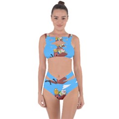 Cartoon Adventure Time Jake And Finn Bandaged Up Bikini Set  by Sarkoni