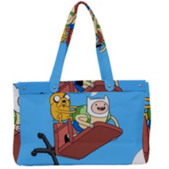 Cartoon Adventure Time Jake And Finn Canvas Work Bag by Sarkoni