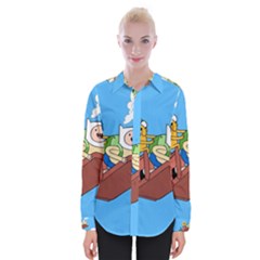 Cartoon Adventure Time Jake And Finn Womens Long Sleeve Shirt