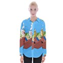 Cartoon Adventure Time Jake And Finn Womens Long Sleeve Shirt View1