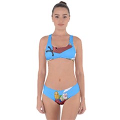 Cartoon Adventure Time Jake And Finn Criss Cross Bikini Set by Sarkoni