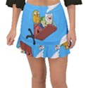 Cartoon Adventure Time Jake And Finn Fishtail Mini Chiffon Skirt View1