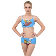 Cartoon Adventure Time Jake And Finn Layered Top Bikini Set by Sarkoni