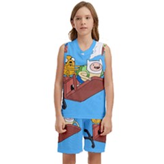 Cartoon Adventure Time Jake And Finn Kids  Basketball Mesh Set