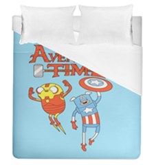 Adventure Time Avengers Age Of Ultron Duvet Cover (queen Size) by Sarkoni