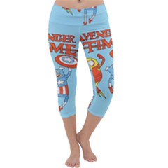 Adventure Time Avengers Age Of Ultron Capri Yoga Leggings by Sarkoni