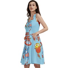 Adventure Time Avengers Age Of Ultron Sleeveless V-neck Skater Dress With Pockets by Sarkoni