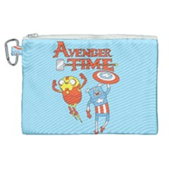 Adventure Time Avengers Age Of Ultron Canvas Cosmetic Bag (xl) by Sarkoni