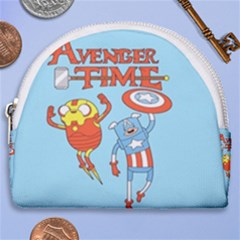 Adventure Time Avengers Age Of Ultron Horseshoe Style Canvas Pouch by Sarkoni