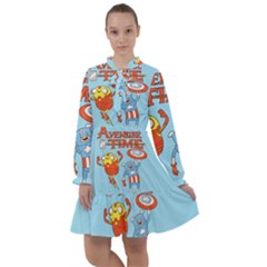 Adventure Time Avengers Age Of Ultron All Frills Chiffon Dress by Sarkoni