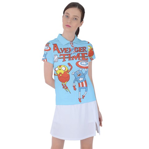 Adventure Time Avengers Age Of Ultron Women s Polo T-shirt by Sarkoni