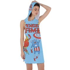 Adventure Time Avengers Age Of Ultron Racer Back Hoodie Dress by Sarkoni