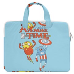 Adventure Time Avengers Age Of Ultron Macbook Pro 16  Double Pocket Laptop Bag  by Sarkoni