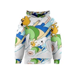 Adventure Time Finn And Jake Snow Kids  Pullover Hoodie by Sarkoni