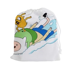 Adventure Time Finn And Jake Snow Drawstring Pouch (2xl) by Sarkoni