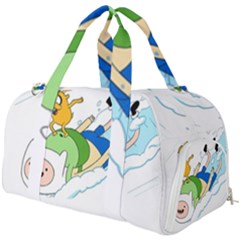 Adventure Time Finn And Jake Snow Burner Gym Duffel Bag by Sarkoni