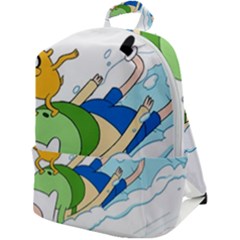 Adventure Time Finn And Jake Snow Zip Up Backpack by Sarkoni