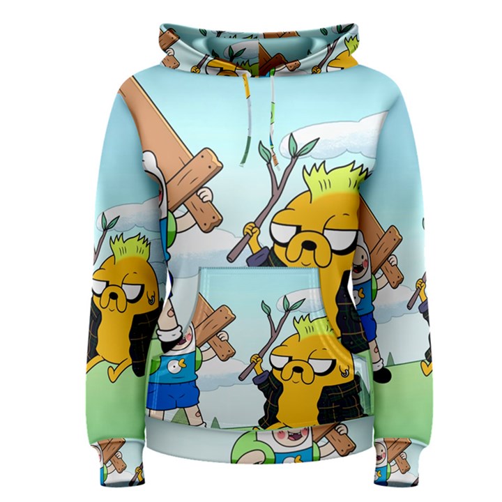 Adventure Time Finn And Jake Cartoon Network Parody Women s Pullover Hoodie