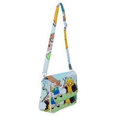 Adventure Time Finn And Jake Cartoon Network Parody Shoulder Bag With Back Zipper by Sarkoni