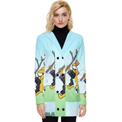 Adventure Time Finn And Jake Cartoon Network Parody Button Up Hooded Coat  by Sarkoni