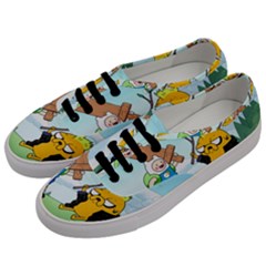 Adventure Time Finn And Jake Cartoon Network Parody Men s Classic Low Top Sneakers by Sarkoni