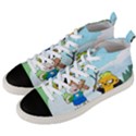 Adventure Time Finn And Jake Cartoon Network Parody Men s Mid-Top Canvas Sneakers View2