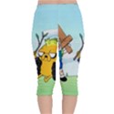 Adventure Time Finn And Jake Cartoon Network Parody Velvet Capri Leggings  View2