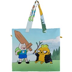 Adventure Time Finn And Jake Cartoon Network Parody Canvas Travel Bag by Sarkoni