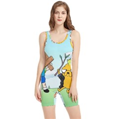 Adventure Time Finn And Jake Cartoon Network Parody Women s Wrestling Singlet by Sarkoni