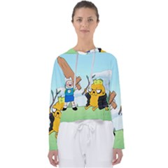 Adventure Time Finn And Jake Cartoon Network Parody Women s Slouchy Sweat by Sarkoni