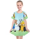 Adventure Time Finn And Jake Cartoon Network Parody Kids  Smock Dress View1