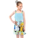 Adventure Time Finn And Jake Cartoon Network Parody Kids  Overall Dress View1