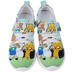 Adventure Time Finn And Jake Cartoon Network Parody Women s Velcro Strap Shoes by Sarkoni