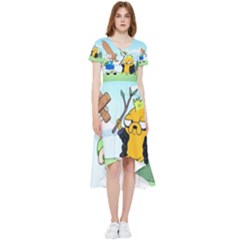 Adventure Time Finn And Jake Cartoon Network Parody High Low Boho Dress by Sarkoni